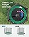 SONGMICS Trampolin für Kinder, Durchmesser 183 cm, Außenschutznetz, Sicherheitskissen, Leiter, 180 cm hoch, Stahlrahmen, schwarz und grün STR061C01