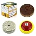Produktbild StoneCraft Diamant-Polierpads  10,2 cm Nass/Trocken 11-teiliges Set mit weißem Polieren + Schaumstoffunterlage für Granit, Marmor, Beton