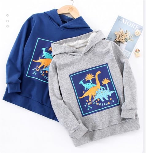 Image of HILEELANG Boy Hoodie Sweatshirt Zip-Up Cotton Casual Pocket Jacket Spring Fall Clothes