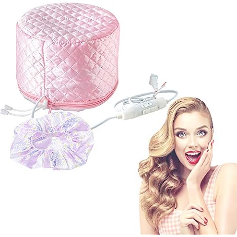 Hair Care Cap, 110V Yomagine Pink Hair Heat Treatment Cap, Deep Conditioning Heat Cap, Thermal Treatment Caps for Hair Spa, Beauty Steamer Nourishing Hat for Family Personal Care Cover