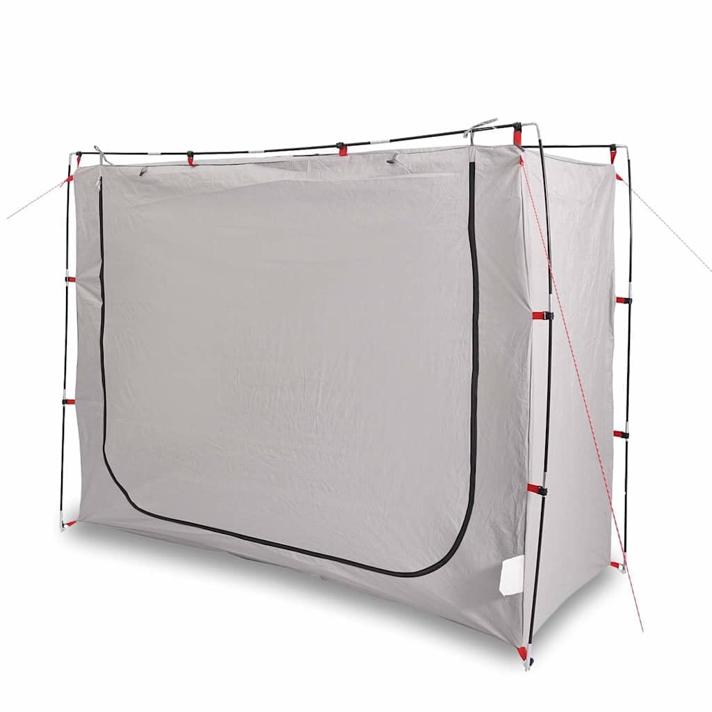 Tienda auxiliar gris impermeable de poliéster con revestimiento de poliuretano, 220 x 79 x 155 cm, ligera con doble cremallera, para camping, familia, exteriores, festivales y trekking