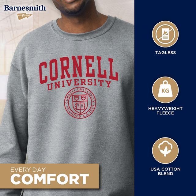 Image of Ivysport Crewneck Sweatshirt for College, Heritage Logo, Color, Adult Unisex