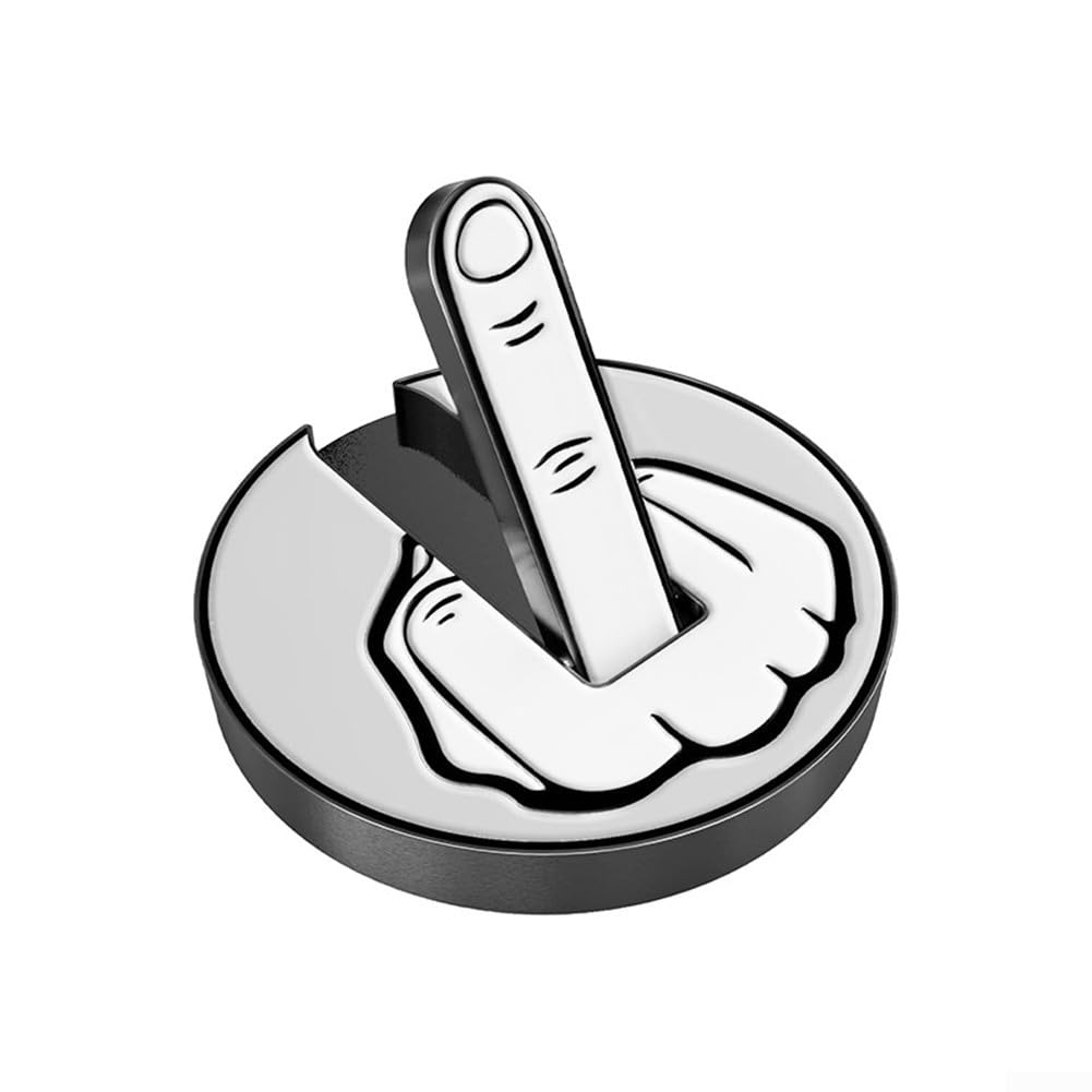 Middle Finger Golf Hat Clip with Magnetic Ball Marker Steel Construction for Secure Marker Placement Lightweight and Easy to Carry (White) — image 1