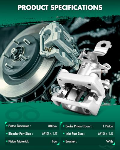 Image of SCITOO 2PCS Rear Left & Right Calipers 19B3797 19B3796 Brake Calipers Assembly With Bracket Fit For Pontiac For Vibe 2009-2010 | For Toyota For Corolla 2009-2011 2014-2019 | For Matrix 2009-2014