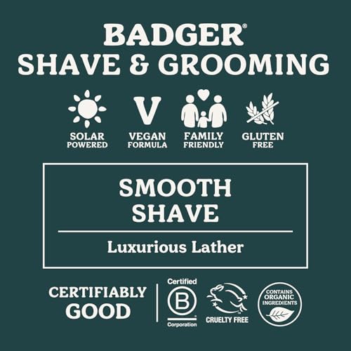 Badger Shaving Soap Puck, Organic Moisturizing Shave Soap Bar, Rich Lasting Lather, Light Natural Scent, Plastic Free & Vegan Shave Soap for Men & Women, 3.15 oz Bar - Image 5