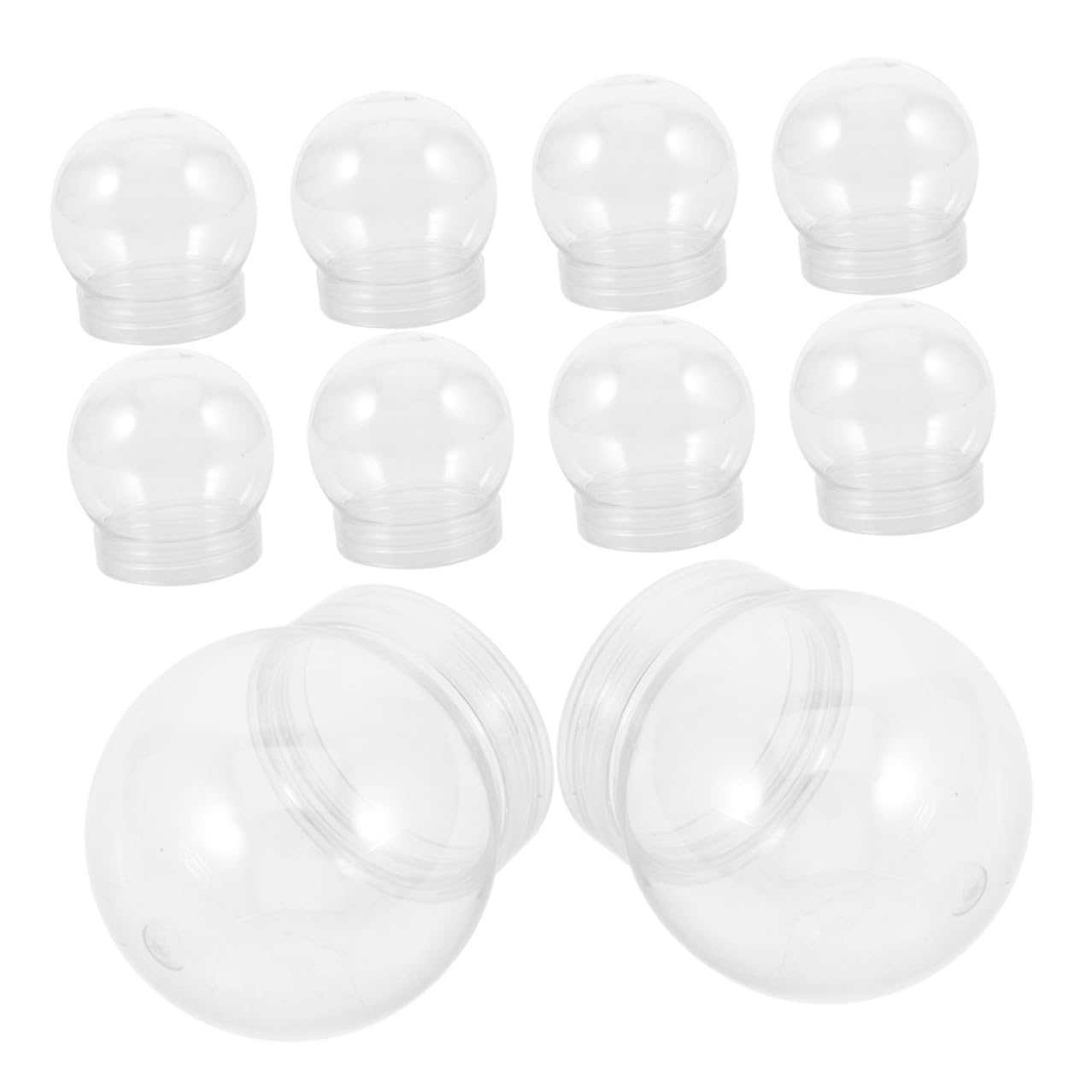24 Pièces Kit DIY Boule à Neige Transparente Plastique Stable pour Décoration Noël et Bricolage Festive