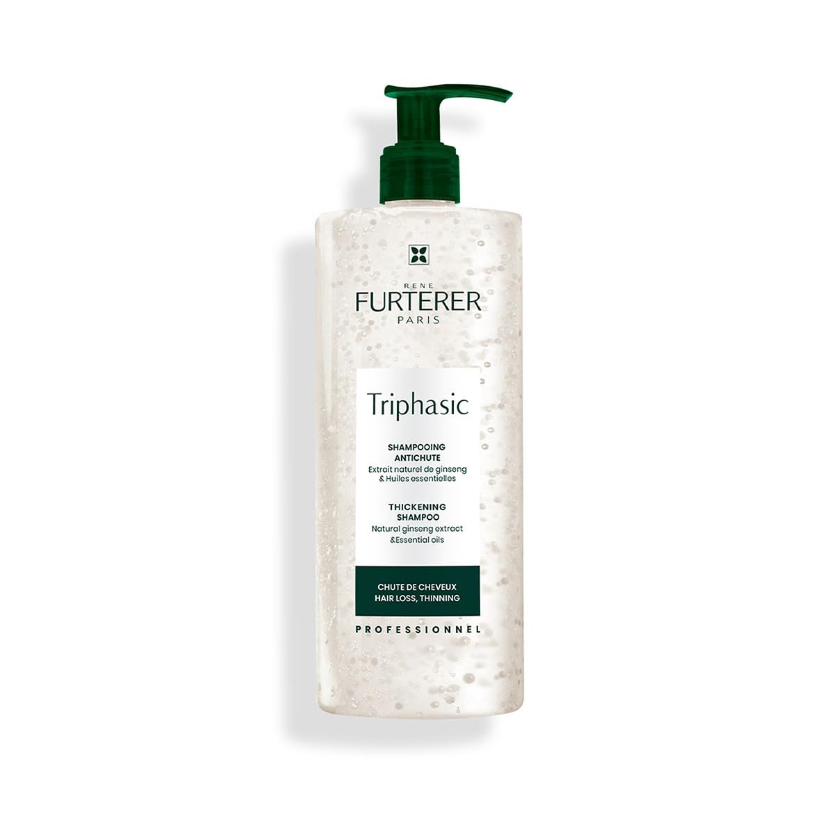 Rene Furterer TRIPHASIC Thickening Shampoo – For Thinning Hair – Improves hair density & strength – Scalp Nutrition – Rosemary Oil - For Men & Women - Color Safe