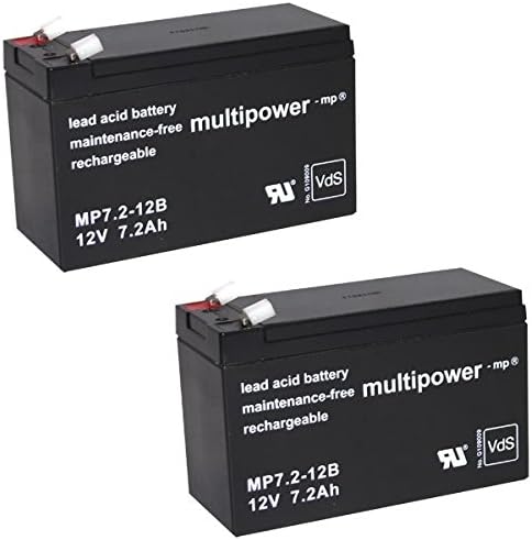2 x replacement battery for 12V 7.2Ah steps, lift seat, lift flow, 1 2 Minivator 950 2000 Acorn super-glide 120PB lead acid battery