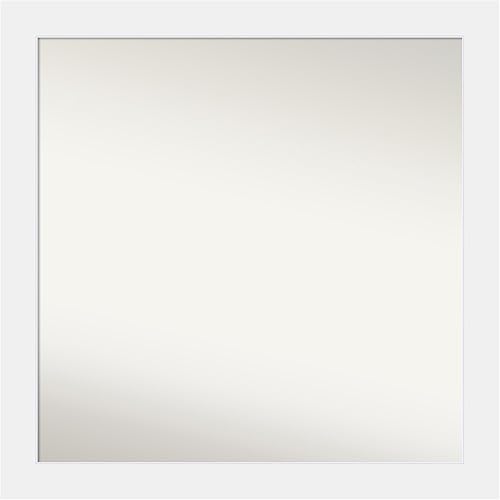 Amanti Art Espejo personalizado, espejo de baño blanco Corvino, espejo de pared o espejo de tocador de baño sobre el fregadero (37 x 37 pulgadas)