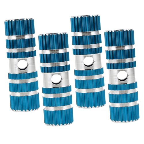 BIUDECO 2 Pair Aluminum Alloy Bike Cylinder Seat Axle Pegs Mountain Bike Pedals Blue