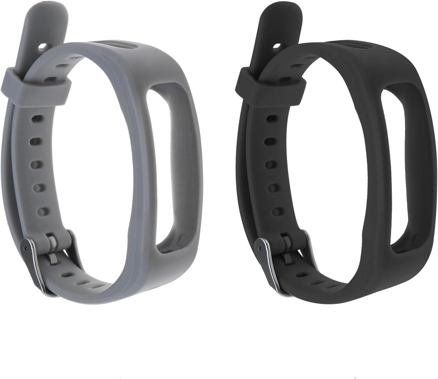 VGOL 2Pcs Watch Strap Replacement Compatible with Huawei Honor Band 3e/4e TPU Adjustable Watch Band Waterproof Wrist Strap 150~220mm Black Grey