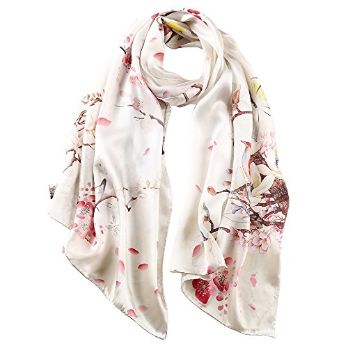 STORY OF SHANGHAI Bufandas de 100% Seda de Morera Pañuelo Mujer
