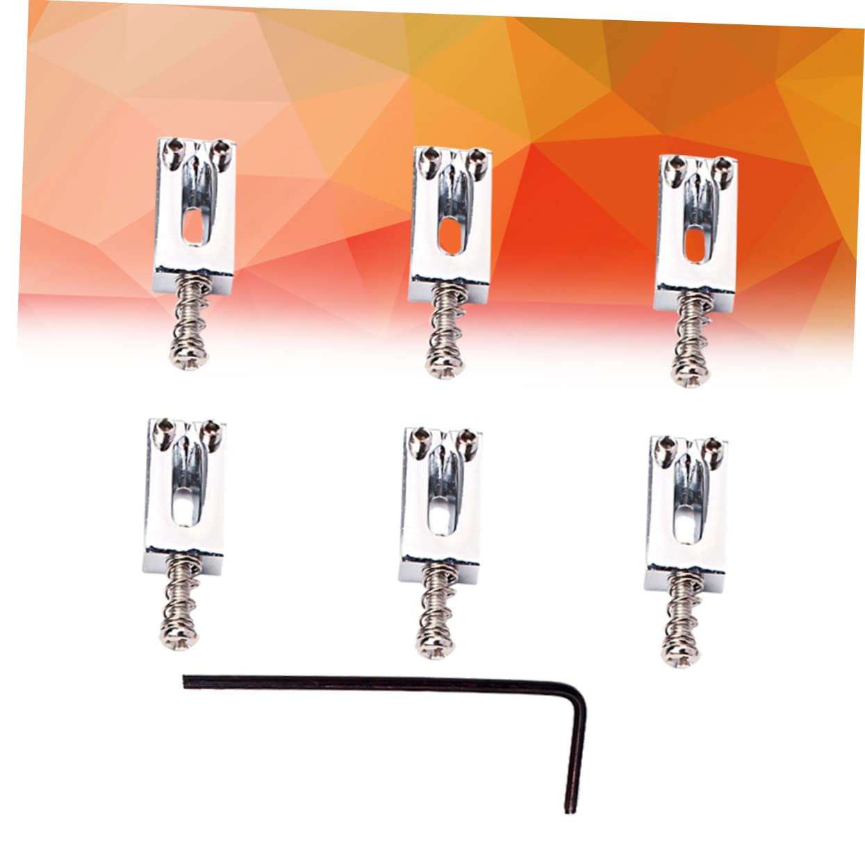 SUPVOX 6 1 Guitar Bridge Saddle Set Durable Replacement Parts with Gorgeous Finish for Made Guitars Silver