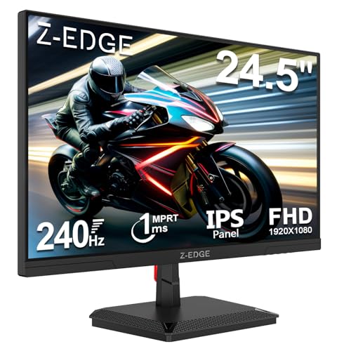 Ya en mundofriki.es: Z-Edge Monitor Gaming 24,5 Pulgadas, Pantalla PC Ordenador 240 Hz, Panel IPS, MPRT de 1 ms, Monitor LED Full HD, Brillo de 350 CD/m², FreeSync, HDR10, HDMI y DP, VESA Compatible