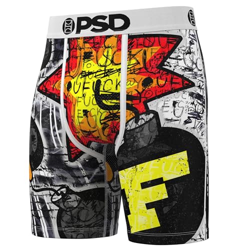 PSD Men's F Bomb Boxer Briefs, Multi, L