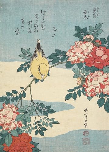 Lienzo de Hokusai Ruiseñor Japonés para transformar el salón en un oasis de calma