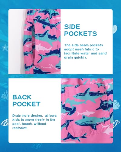 Image of SURF CUZ Boys Swim Trunks Toddler Swim Shorts UPF 50+ Bathing Suit for Boy Swimsuit Quick Dry Mesh Beach Boardshorts Swimwear
