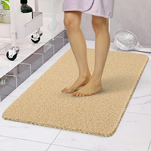 Idyfodol Loofah Shower Mat non Slip Anti Mould with Shower Puff ...