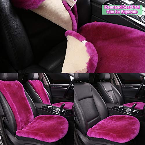 OGLAND 2 Pack Fuzzy Sheepskin Car Seat Covers for Soft Fur Wool Cushions by OGLAND - Used condition - Image 9