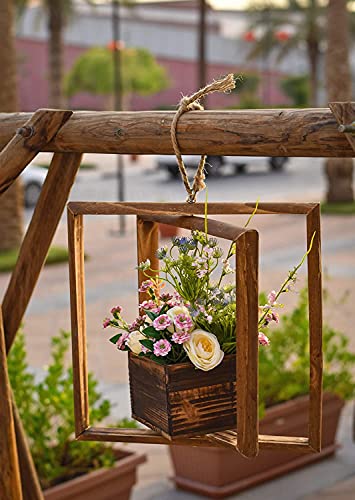 Image of Makeup Toy Wooden Plants Pot Flowers Planter Box Wooden Flowers Vase Flower Plant Planter Wooden Pots Garden Flowers Vase Flower Basket Plants Pot Wooden Flower Vase Flowers Planter (S-2)