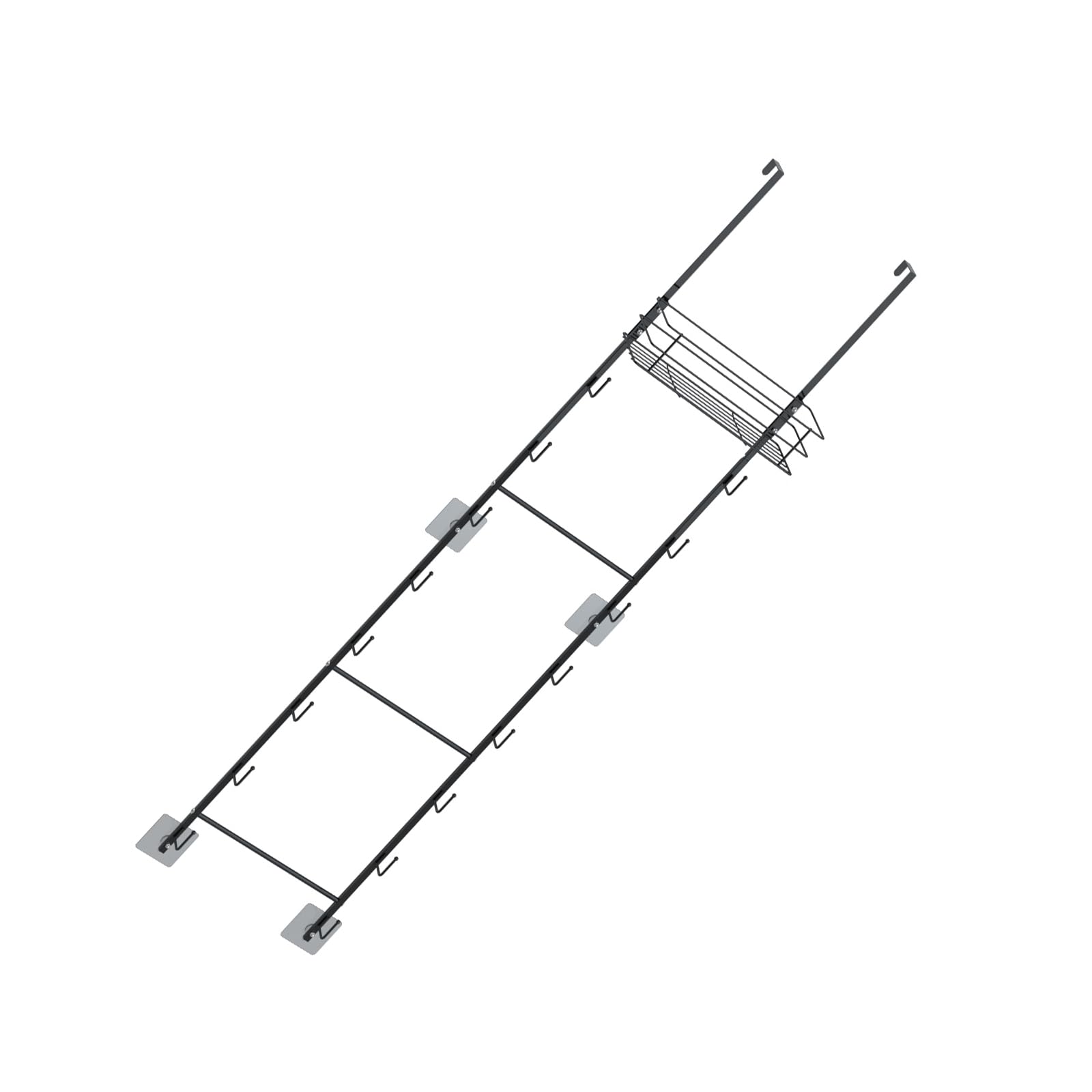 Tsophreniq Modern Over the Door Bag Hanger Including Top Shelf and Multiple Hooks for Accessories Keeping Closet Purse Planner
