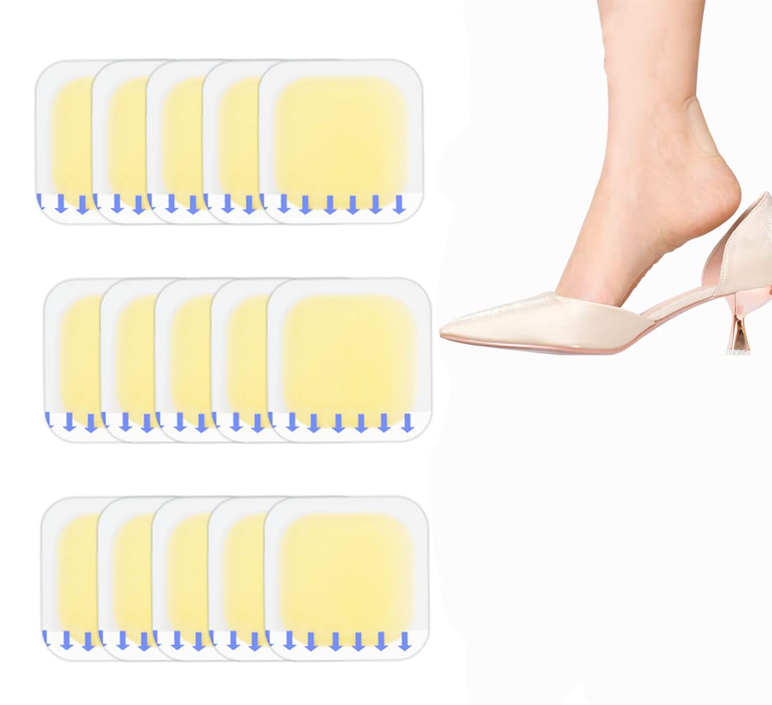 Sweet sevenBlister Bandages - 15PCS Gel Blister Cushions for Effective Prevention & Recovery, Hydrocolloid Seal Adhesive Pads for Fingers, Toes, and Heels (Square-15pcs)
