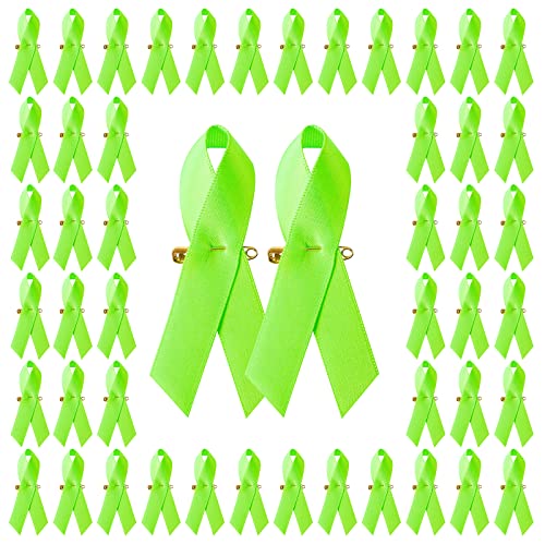 Image of Ribbon Awareness Satin Pins Cancer Awareness Ribbon Pin with Safety Pin