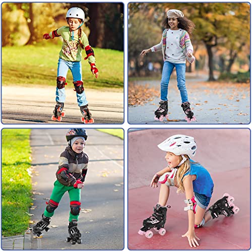Kids Roller Skates For Girls And Boys, 4 Sizes Adjustable Roller Skates With Light Up Wheels, Outdoor & Indoor Roller Skates For Kids Children Beginners,Patines Para Niñas Niños #TOP5
