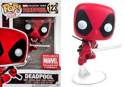 Funko - Figurine Marvel - Leaping Deadpool Marvel Corps Exclusive Pop 10 cm - 0882041057218