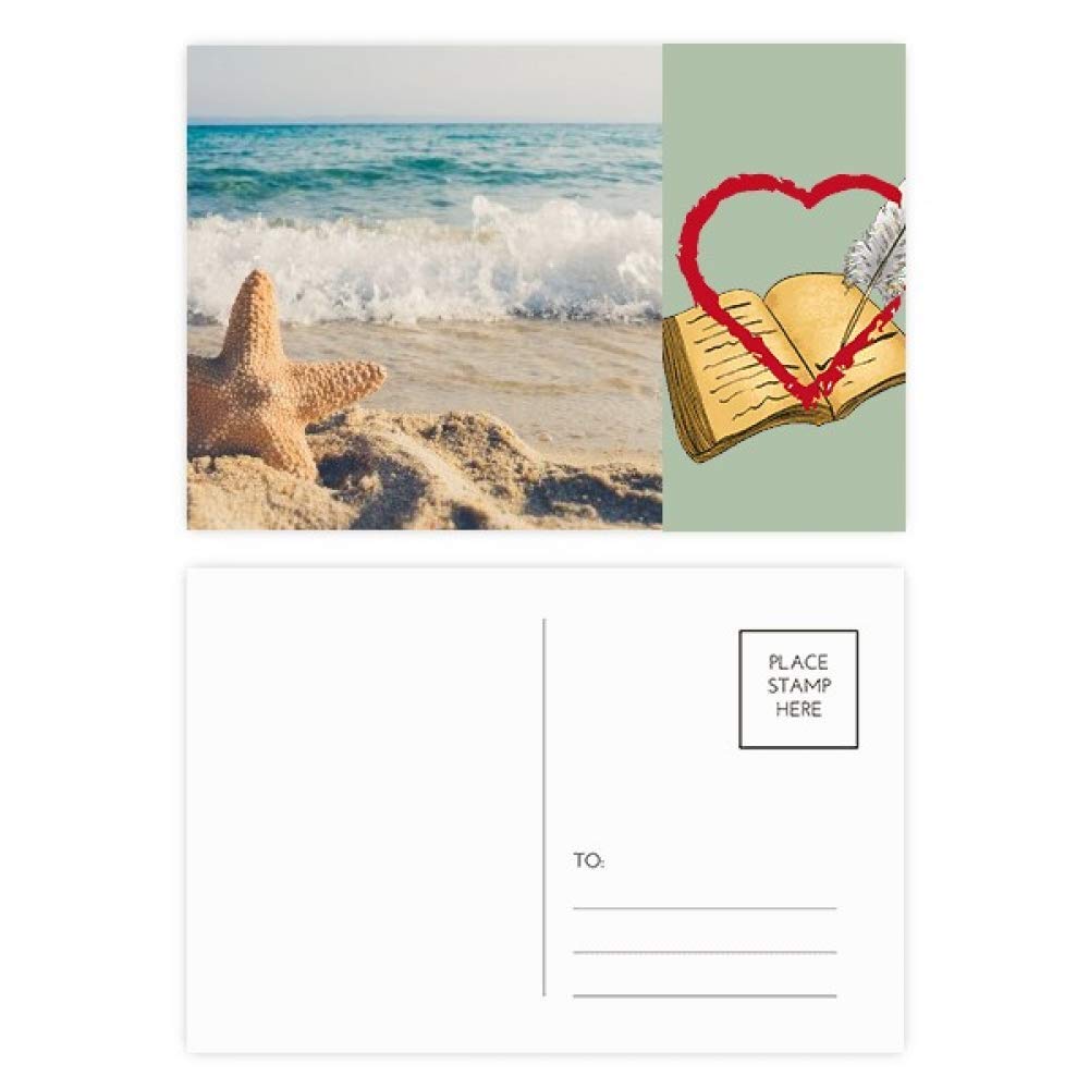 Ocean Sand Beach Starfish Sea Picture Diary Day Lot de 20 cartes postales de remerciement