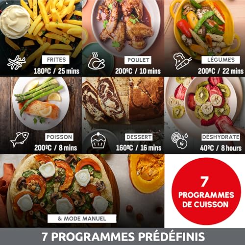 Moulinex Easy fry Essential inox, 8,3L, Jusqu'à 8 personnes, 7 Programmes intuitifs, Air Fryer, Repas complet, synchronisation, Économie d'énergie, Application dédiée, EZ901820
