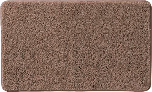 Erwin Müller Badematte, Badteppich, Badvorleger Rhodos Uni rutschhemmend braun Größe 60x100 cm -...