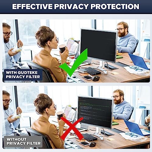 Image of [2-Pack] HD Computer Privacy Screen 24 inch, Upgraded Computer Privacy Screen for 16:9 Widescreen Removable Anti Glare Cover and Blue Light UV-Blocking Filter