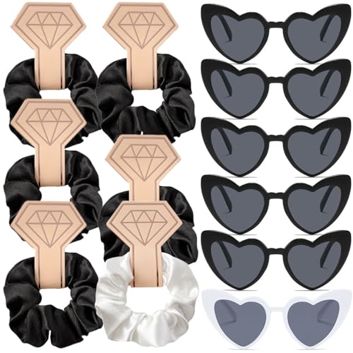 6 Pieces Heart Bachelorette Sunglasses Bride Bridesmaid Sunglasses For Wedding Bridesmaid Gifts