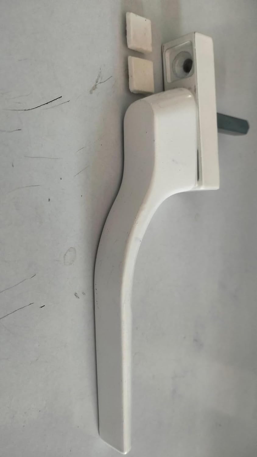 UPVC Casement Window Handle | Aluminium Locking Handle for UPVC Windows | Durable White Finish | Easy Installation Hardware — Amazon image 2