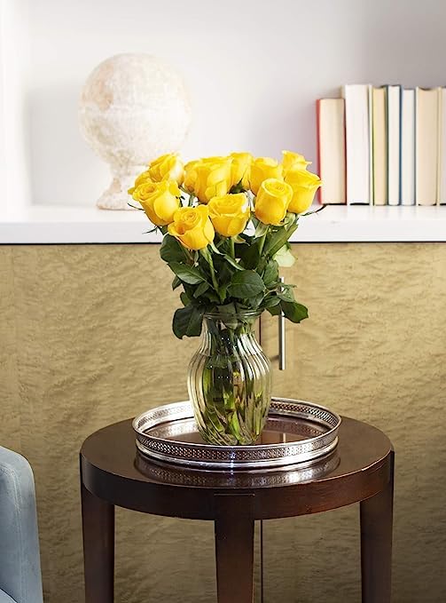 Miniatura 5 de KaBloom Prime Next Day Delivery  Colección de cumpleaños  12 rosas amarillas de alta calidad  Regalo para cumpleaños, condolencias, aniversario,