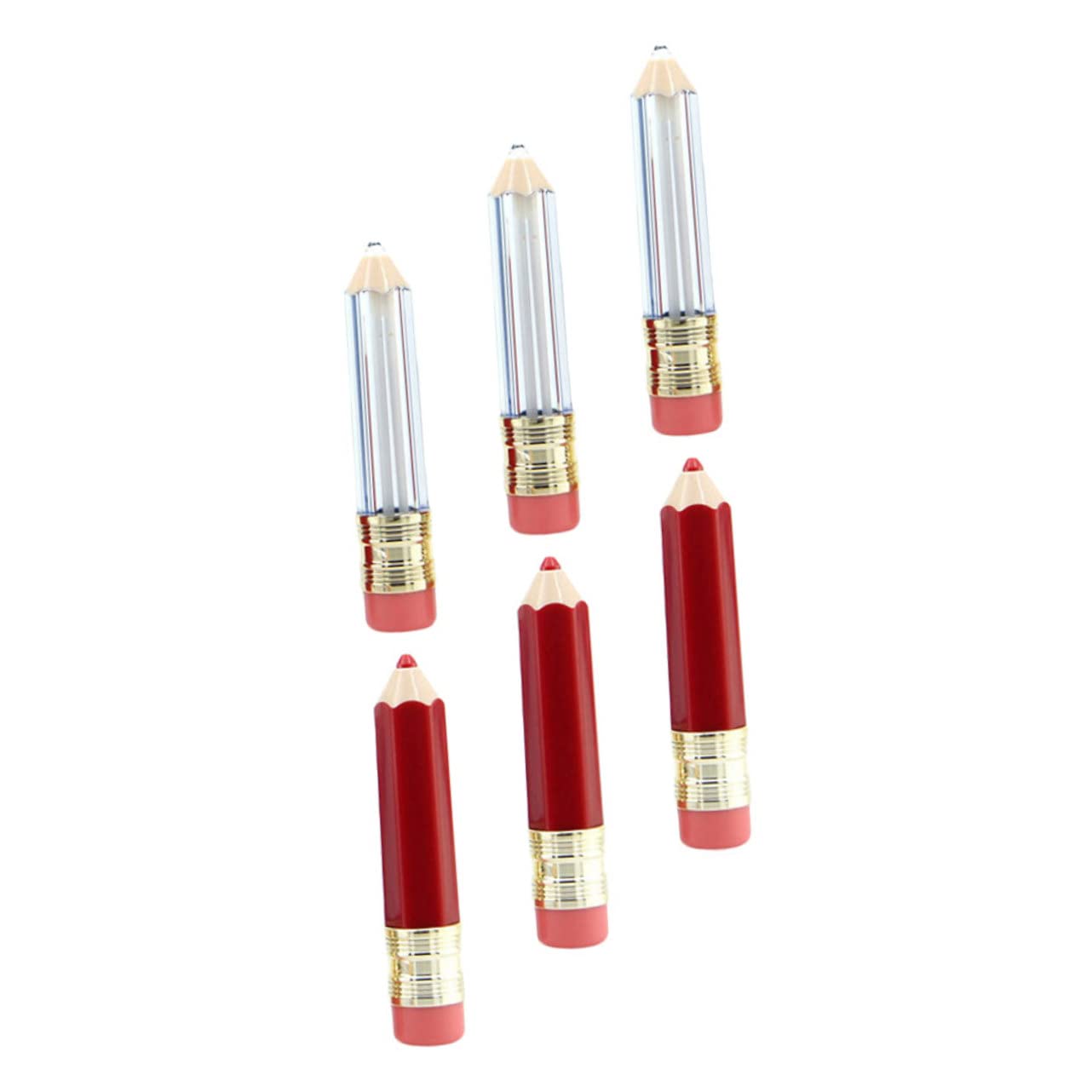 BESTYASH 4 Sätze Diy Lip Gloss Hohlrohr Material Lippenfüller Glanz Röhren Füllung Leer Getönt Leckerer Lipgloss Flasche Lippentönung Schönheit Behälter Plastik 6 Stück * 4