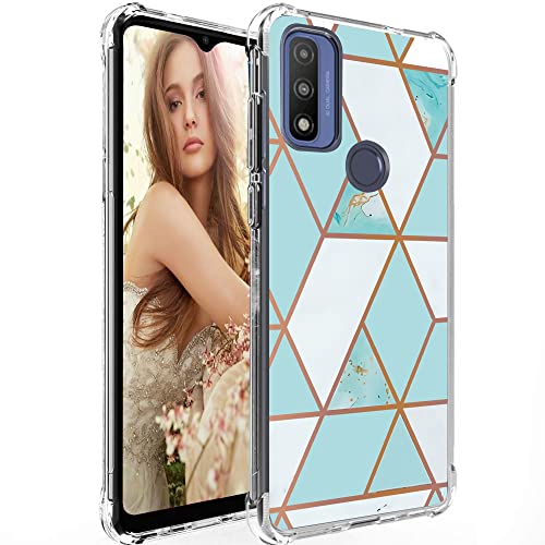 Starhemei for Moto G Pure Case, Moto G Power 2022 Case, Soft TPU Shock Absorption Flexible Gasbag Protection Phone Case Cover for Motorola Moto G Pure 2021 / Moto G Power 2022 (Greenplaid)