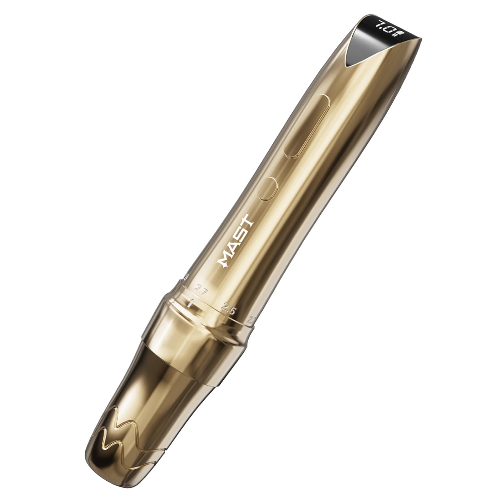 Mast P60 Máquina de Tatuaje Wireless Bateria Rotativa Tattoo Pen 5 Strokes Length 2.2mm - 3.2mm 121g/4.2oz peso, Digital Display Tattoo Gun para Eyeliner Lip, Scalp, Small Tattoo