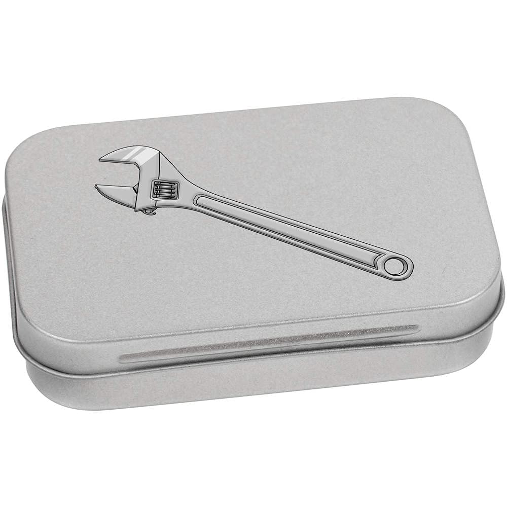 Azeeda 95mm 'Plumber's Wrench' Metal Hinged Tin/Storage Box (TT00147994)
