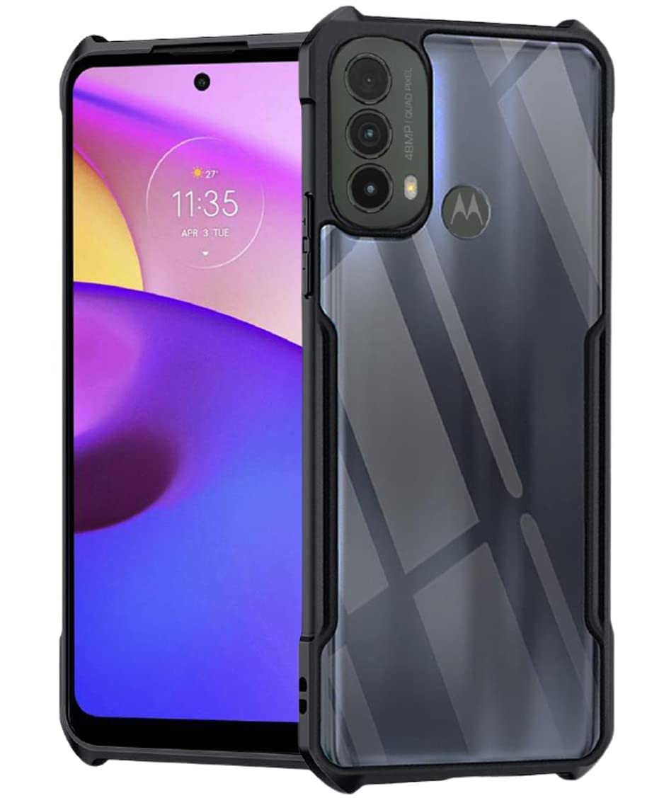 Amazon Brand - Solimo TPU 360 Degree Protection Black Border Back Cover for Motorola Moto E30 | E40 - Black (B0BF111C87) Amazon Price History, Amazon Price Tracker