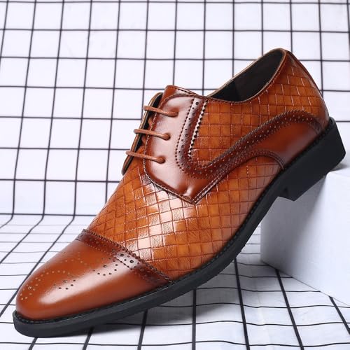 Dress Shoe Laces for Men Leather Oxford Shoes Round Toe Anti-Slip Rubber Sole Square Toe Leather Cap Toe Shoes Non-Slip Prom2