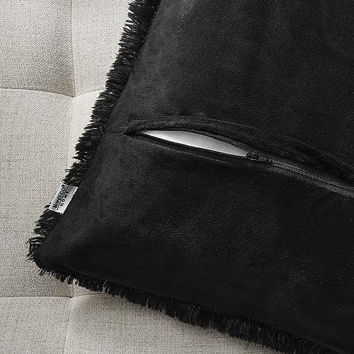 Image of Lumbar Faux Fur Throw Pillow Covers for Couch Decorative Pillows 12x20