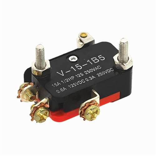 100Pcs V-15-1B5 Touch Switch Snap Roller Hinge Lever SPDT Momentary Micro Limit Switch 1NO1NC 10A250V