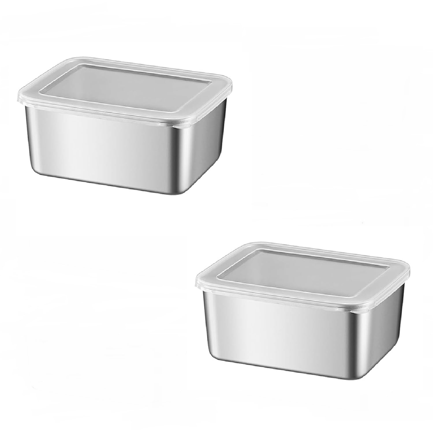 700ml Stainless Steel Snack Containers with Transparent Lid, Metal Snack Box, Stackable Food Storage Containers, Easy Open Leak Proof Small Food Containers (2 PCS)-image-46