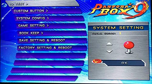 TAPDRA Pandora's Box 9 Arcade Board, 1500 Retro Classic Vintage Multi Video Games, Arcade Cabinet Console Machine DIY Kit, with Harness Cable/Power Switch Adapter, HDMI VGA 720P LCD Monitor