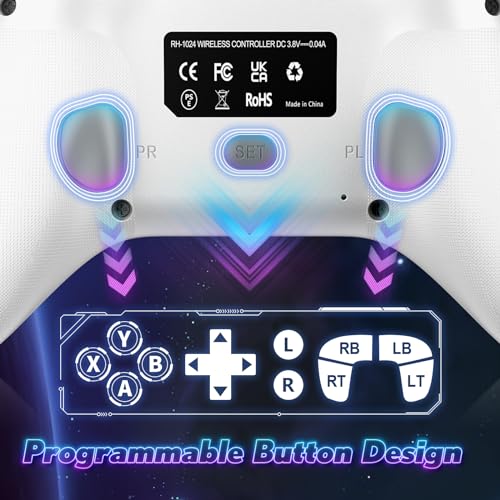 Image of Gamrombo Wireless Led Controller Replacement for Xbox Controller, Xbox One Series X|S, PC Windows, with RGB Light /Marco /Dual Vibration /Turbo