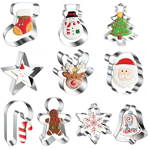 10 Pcs Christmas Cookie Cutters Set Cover