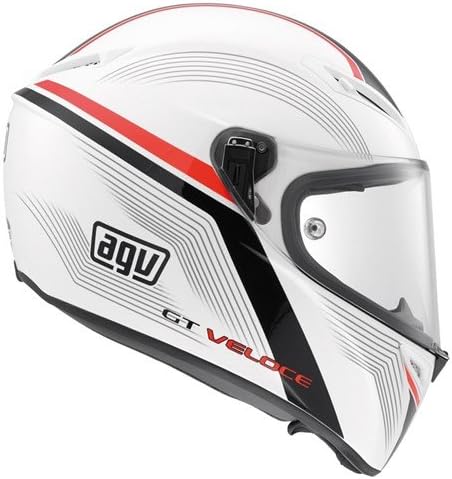 AGV GT Veloce Aspide Bianco/Nero/Rosso Casco : Amazon.it: Auto e Moto