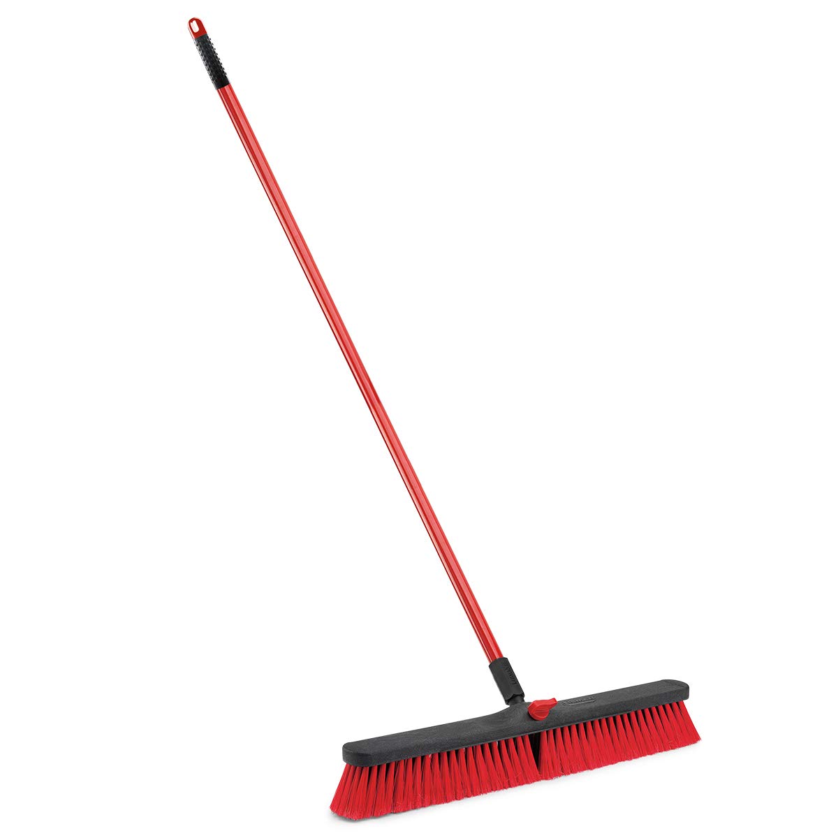 Libman Commercial 805 Multi-Surface Push Broom, 64" Length, 24" Width, Black/Red (Pack of 4)